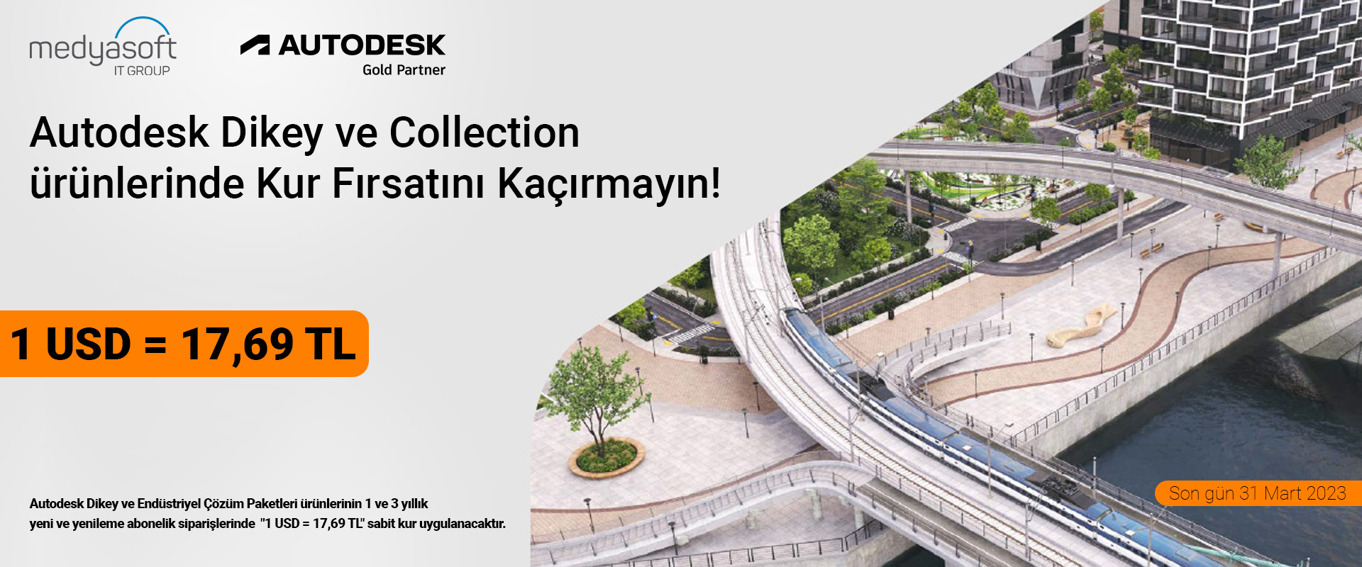 Autodesk Yeni ve Yenileme Aboneliklerinde "1 USD = 17,69 TL" Sabit Kur Fırsatı!